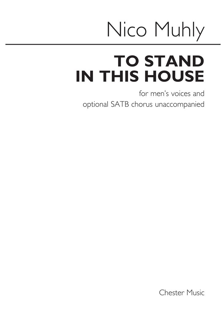 To Stand In This House Men'S Voices